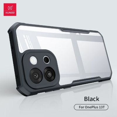 Picture of Xundd (OnePlus 13T / OnePlus 13S) Shockproof Protective Case for OnePlus 13T / OnePlus 13S Smartphone Back Case Cover - Black & Clear