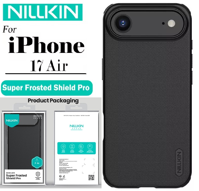 Picture of (iPhone 17 Air) Nillkin Super Frosted Shield Pro Matte cover case for Apple iPhone 17 Air 6.6" (2025) Durable And Comfortable Back Case - Black