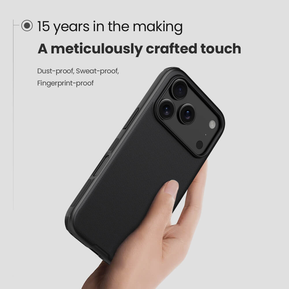 Picture of (iPhone 17 Pro Max) Nillkin Super Frosted Shield Pro Matte cover case for Apple iPhone 17 Pro Max 6.9" (2025) Durable And Comfortable Back Case - Black