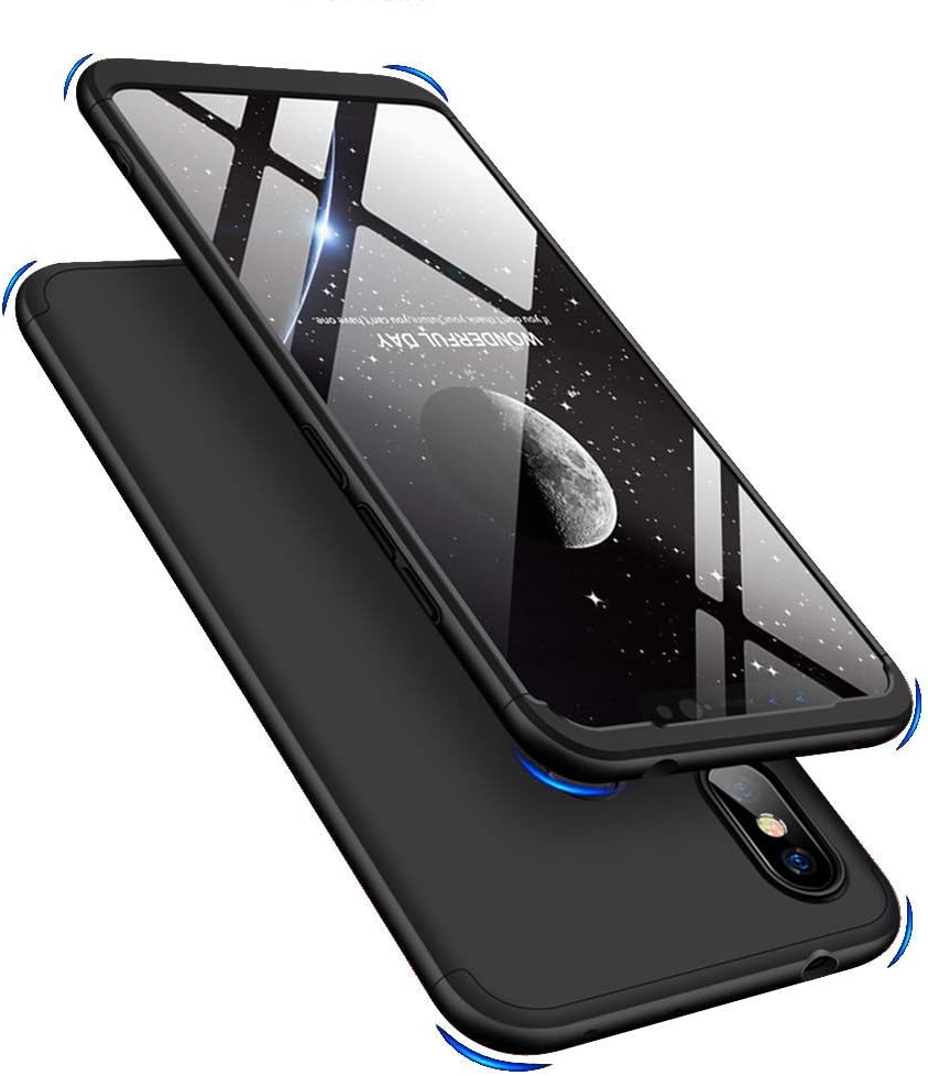 Picture of Redmi 6 Pro / A2 Lite GKK Case 360 Degree 3 in 1 Full Body Protection Hard PC Case Cover - Black & Red Case Redmi 6 Pro / A2 Lite