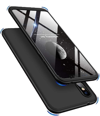 Picture of Redmi 6 Pro / A2 Lite GKK Case 360 Degree 3 in 1 Full Body Protection Hard PC Case Cover - Black & Red Case Redmi 6 Pro / A2 Lite