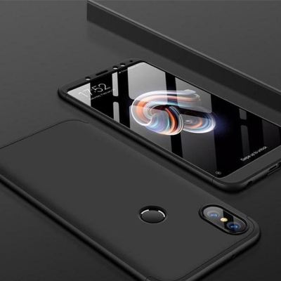 Picture of Redmi 6 Pro / A2 Lite GKK Case 360 Degree 3 in 1 Full Body Protection Hard PC Case Cover - Black & Red Case Redmi 6 Pro / A2 Lite