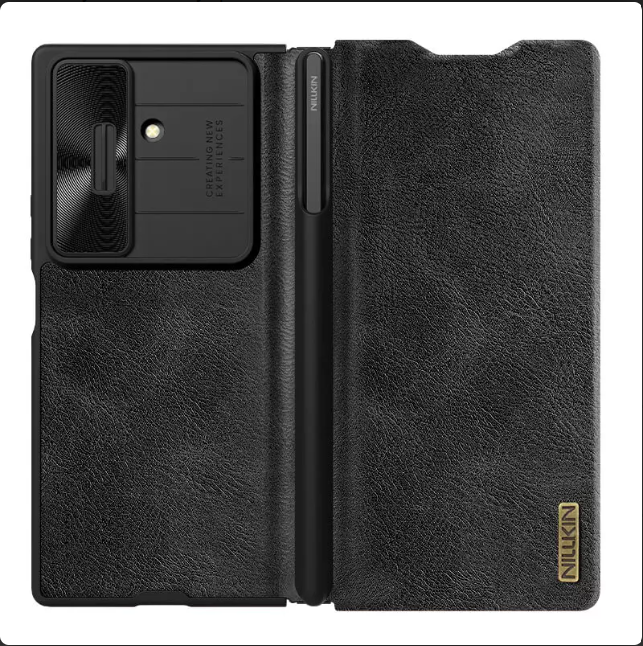 Picture of Nillkin for Samsung Galaxy Z Fold 7 Case with Upgraded Stylus Pen [Superior Liquid Silicone] [Wireless Charging] [S Pen Holder] Shockproof Slim Phone Case Cover with Pen for Galaxy Z Fold 7 - Black