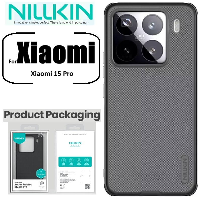 Picture of Nillkin ( Mi 15 / 15 Pro) Super Frosted Shield Pro Matte cover case for Xiaomi 15 / Xiaomi 15 Pro Premium Branded Smart Phone Case - Black