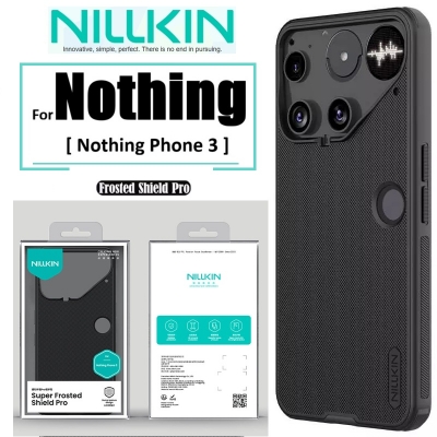 Picture of Nillkin ( Nothing Phone 3 Back Case ) Super Frosted Shield Pro Clear version Matte cover case for Nothing Phone 3 Smartphone Back Cover Case - Black