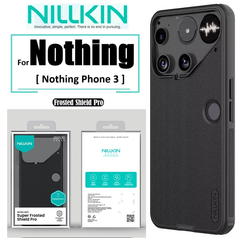 Picture of Nillkin ( Nothing Phone 3 Back Case ) Super Frosted Shield Pro Clear version Matte cover case for Nothing Phone 3 Smartphone Back Cover Case - Black