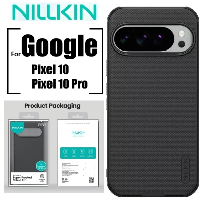 Picture of Nillkin ( Google Pixel 10 / Pixel 10 Pro ). Super Frosted Shield Pro Matte cover case for Google Pixel 10 / Pixel 10 Pro - Black Nillkin Back Case For Google Pixel 10 / Pixel 10 Pro