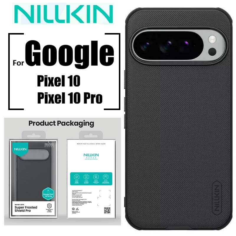 Picture of Nillkin ( Google Pixel 10 / Pixel 10 Pro ). Super Frosted Shield Pro Matte cover case for Google Pixel 10 / Pixel 10 Pro - Black Nillkin Back Case For Google Pixel 10 / Pixel 10 Pro