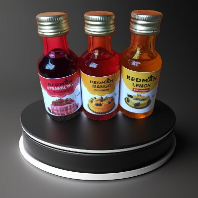 Picture of Redman ( 3 PCS COMBO )  Emulsions, Food Color + Food Flavored  Essence + Color STRAWBERRY + MANGO + LEMON  COMBO - 3 PCS X 36 ML