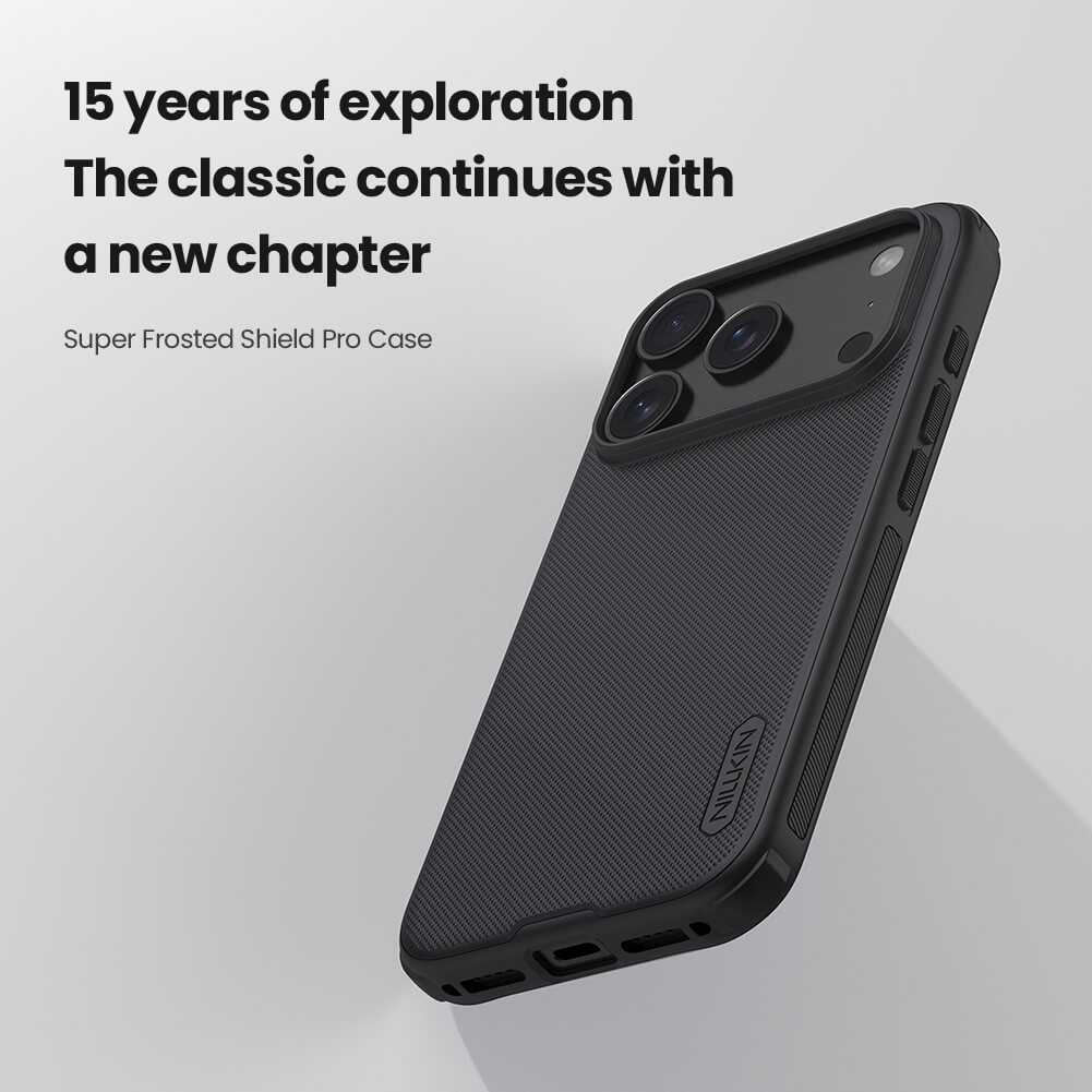 Picture of Nillkin (iPhone 17 Pro) Nillkin Super Frosted Shield Pro Matte cover case for Apple iPhone 17 Pro 6.3" (2025) Durable And Comfortable Back Case - Black