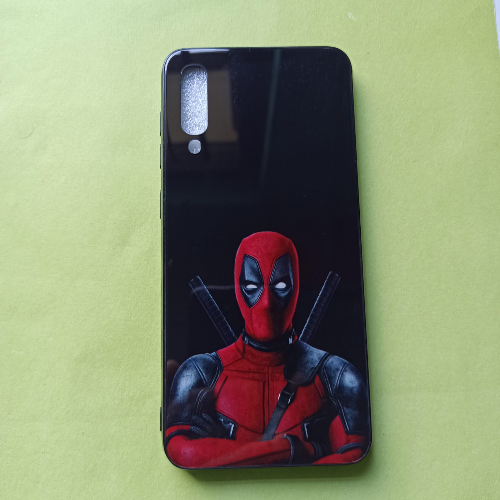 Picture of For Samsung Galaxy A50 (100% Premium Quality) DESIGNED IN HONG KONG Scratchproof Tempered Glass Case Back Cover