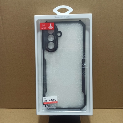 Picture of Xundd ( alaxy A17 4G / 5G ] Samsung Galaxy A17 4G / 5G Case Airbag Shockproof Shell Acrylic+TPU Back Transparent Flexible Phone Cover - Black