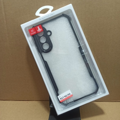 Picture of Xundd ( alaxy A17 4G / 5G ] Samsung Galaxy A17 4G / 5G Case Airbag Shockproof Shell Acrylic+TPU Back Transparent Flexible Phone Cover - Black