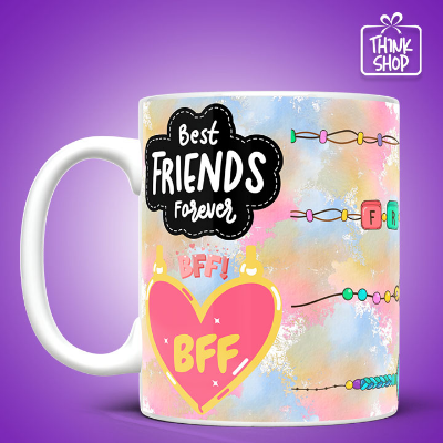 Picture of Best Friends Forever Ceramic Mug, Funky Friends gift,You're The Best and BFF, Gift for Friends
