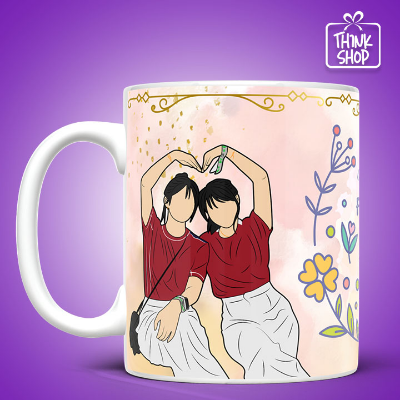 Picture of Sweet Friendship Ceramic Mug, Matching Best Friends gift,Hands Pose, Gift for Friends
