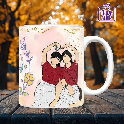 Picture of Sweet Friendship Ceramic Mug, Matching Best Friends gift,Hands Pose, Gift for Friends