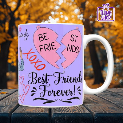Picture of Best Friends Forever Ceramic Mug, Modern Friends Forever gift,Gift for Friends