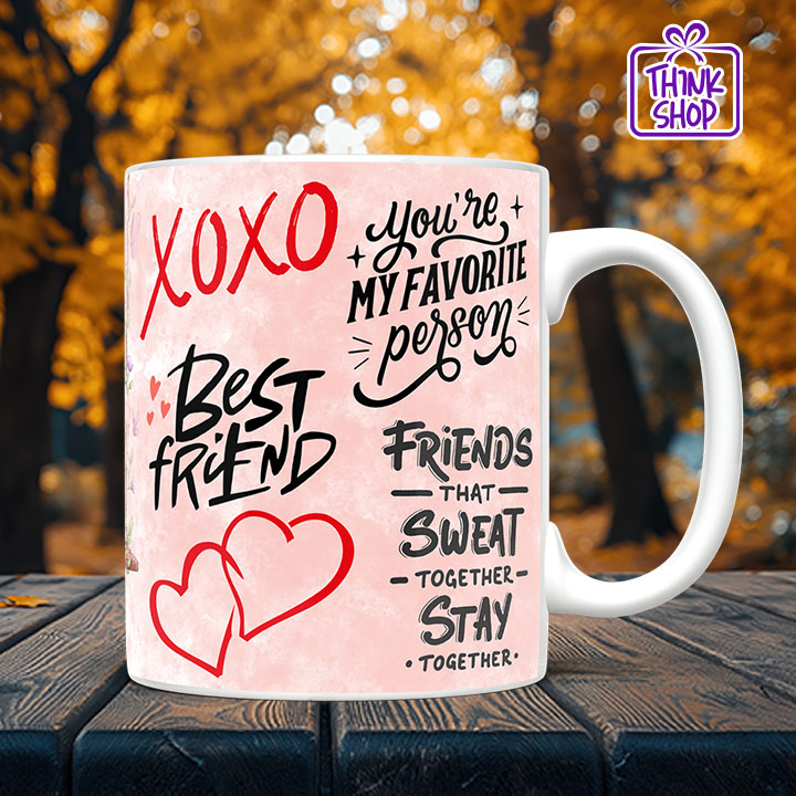 Picture of Best friends Ceramic Mug,Favorite Person gift,Life is Better with Friends,Gift for Friends