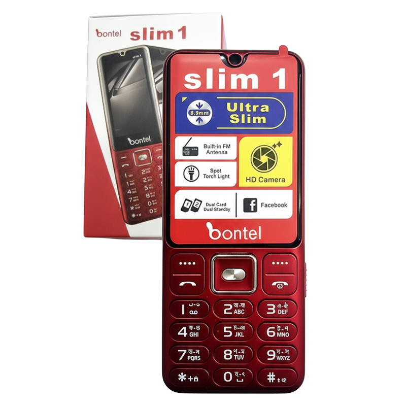 Picture of Bontel Slim 1 Metal Button Phone Dual Sim