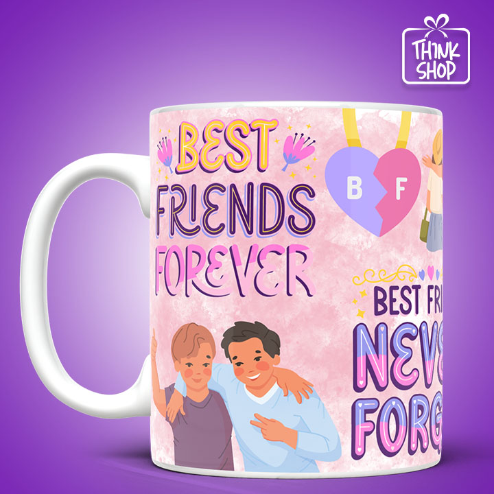 Picture of Best friends Ceramic Mug,Friends Huggingn gift,Best Friend Never Forget,Gift for Friends