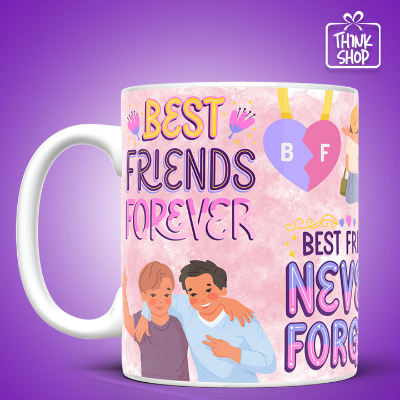 Picture of Best friends Ceramic Mug,Friends Huggingn gift,Best Friend Never Forget,Gift for Friends