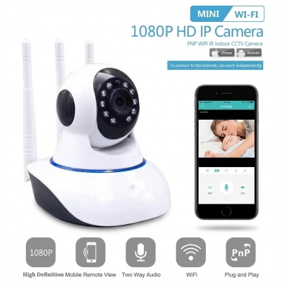 Picture of V380 Wifi Camera 3 Antenna Night Vision 2 Way Talk 2MP Camera