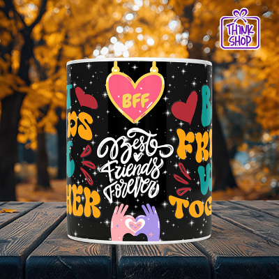 Picture of BEST FRIENDS Ceramic Mug,Wine Besties gift,Gift for Friends