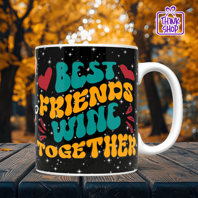 Picture of BEST FRIENDS Ceramic Mug,Wine Besties gift,Gift for Friends