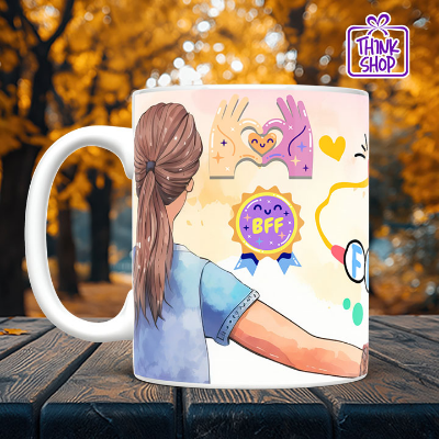 Picture of BEST FRIEND Cramic Mug, Friendship with Bestie gift, Gift for Friends