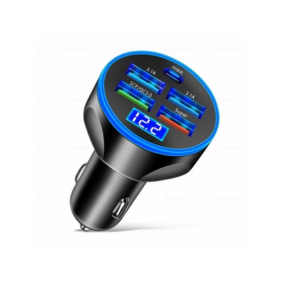 Picture of PD Car Charger 4 USB Digital Display  Charging