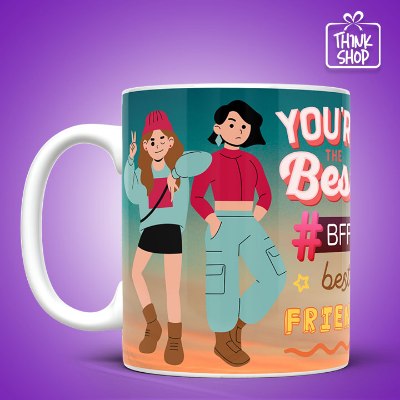 Picture of Your Are The Best Mug, Cartoon Best Friends Foreve, Duo Friends Friendship Gift for Friends