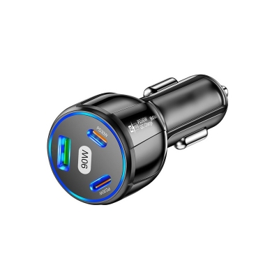 Picture of 90W Quick Car Charger 1 USB 2 Port Type-C