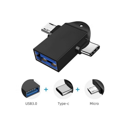 Picture of 2 in 1 OTG Adapter Type C with Lanyard