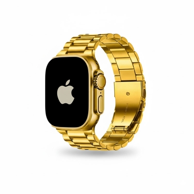 Picture of A2858 Ultra Smartwatch Apple Logo Dual Strip - Gold Edition