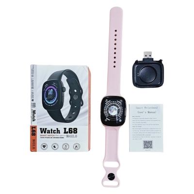 Picture of L68 Smart Watch HD Color 2.0 inch Display Bluetooth Call Game Pink