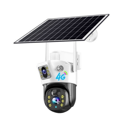 Picture of P6A Solar V380 4G Sim Dual Lens WiFi Camera 1200mAh Battery Outdoor Night Vision