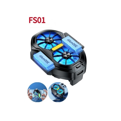 Picture of FS01 Mobile Phone Cooler Fan Dual Fan Dual Battery Rechargeable