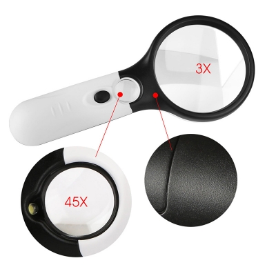 Picture of Magnifying Glass 45X Zoom With 3 Led Light