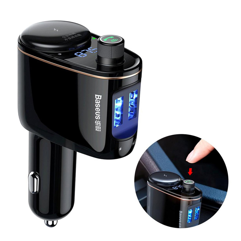 Picture of Baseus S-06 Bluetooth MP3 Vehicle Dual USB Car Charger