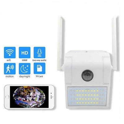Picture of V380 Wifi Wall Lamp Camera Water-Proof Night Vision Motion Sensor Light 1080P