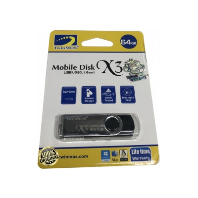 Picture of Twinmos X3 Pen Drive 64GB USB 3.1 Gen1 Mobile Disk