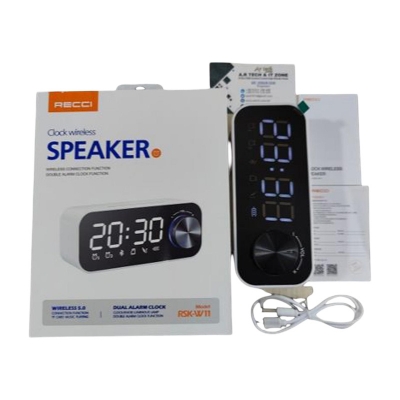 Picture of Recci RSK W11 Double Alarm Clock Bluetooth Wireless Speaker