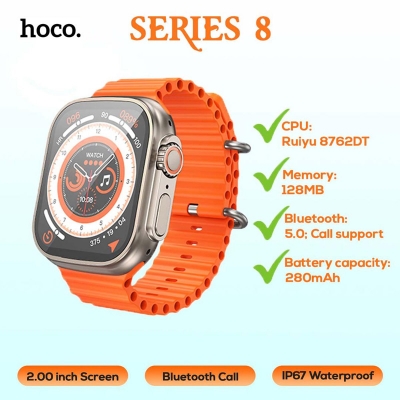 Picture of Hoco Y12 Ultra Smartwatch Waterproof Wireless Charger Calling Watch 8