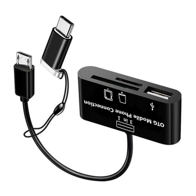 Picture of 3 In 1 Mobile OTG Card Reader For Micro USB Port And Type-C input