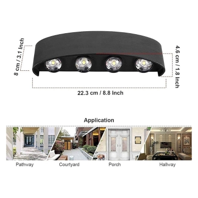 Picture of 8W LED Wall Lamp IP65 Waterproof Outdoor Indoor Lighting