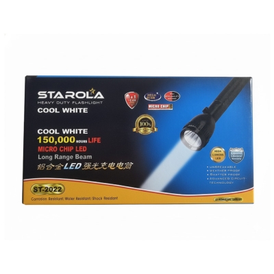 Picture of Starola ST-2022 LED Rechargable Flashlight 2 Battery