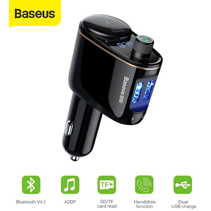 Picture of Baseus S06 Bluetooth MP3 Vehicle Dual USB Car Charger