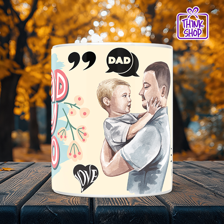 Picture of My Dad Is My Hero Coffee Mug, Father's Day Gift, World's Greatest Dad, Best Dad Gift