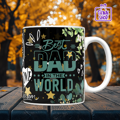 Picture of World's Best Dad Ever Coffee Mug, Unique Father's Day Present, Dad Gift