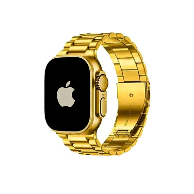 Picture of AR29 Ultra Smartwatch Calling Watch With A-pple Logo Metal Strip - Gold Edition